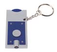 porte cles del shopping personnalise argente  blue