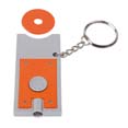 porte cles del shopping personnalise argente  orange