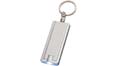 porte cles torche led marquage logo argent 